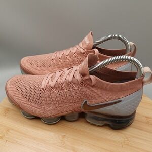 Nike Shoes Womens 7.5 Rust Pink Air VaporMax 2.0 Flyknit Running 942843-602 Flaw